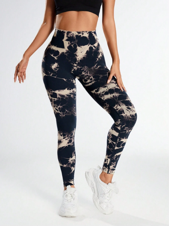 Yoga Basic Women's Tie Dye Sports Leggings