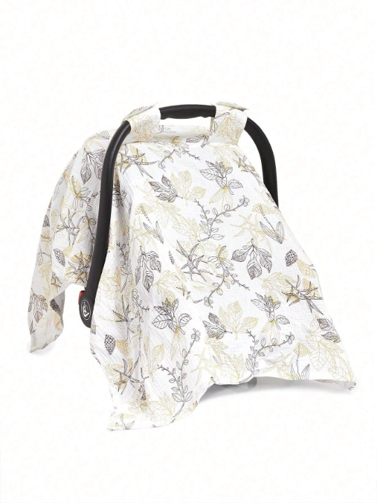 Infant Carriage Cover With Floral Pattern