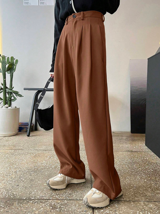 DAZY Loose Pleated Detail Long Pants