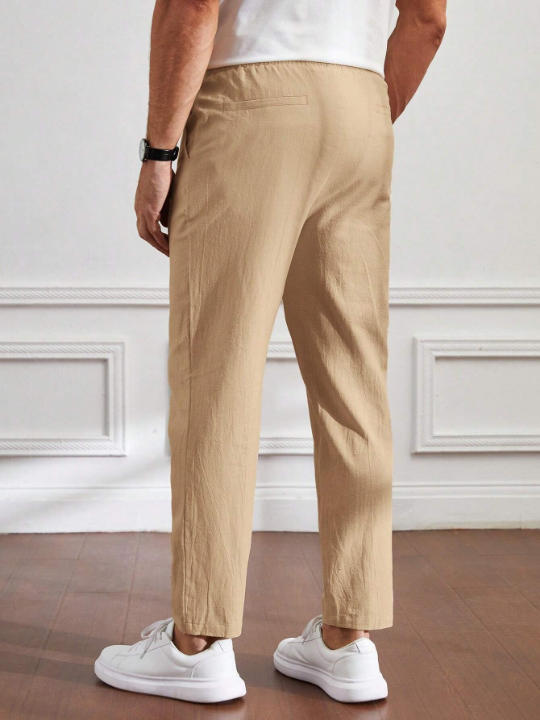 Manfinity Basics Men's Khaki Leisure Woven Long Pants