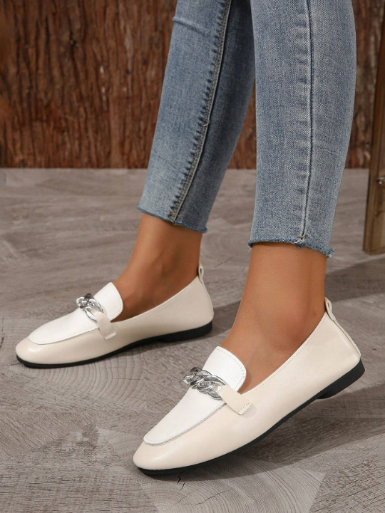 Ladies' Color Block Simple Style Fashion Shallow Mouth Flat Shoes