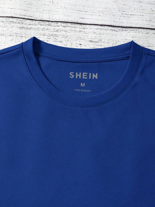 Men's Solid Color Round Neck Short Sleeve T-Shirt