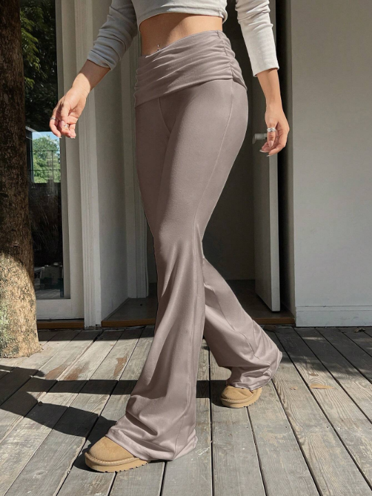 EZwear Spring ClothesWomen's Flare Pants With Pleats