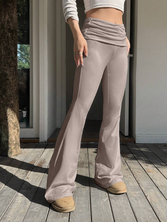 EZwear Spring ClothesWomen's Flare Pants With Pleats