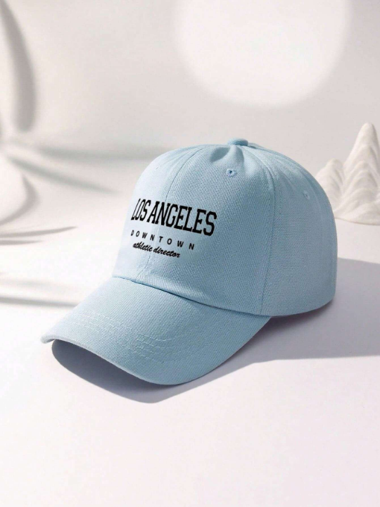 1pc Unisex Y2k Style Printed Los Angeles Downtown Athletic Director Baseball Cap, Sun Protection For Outdoor Sports And Daily Wear