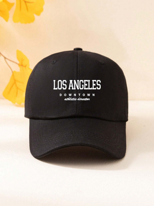 1pc Unisex Y2k Style Printed 'los Angeles Downtown Athletic Director' Baseball Cap, Outdoor Sun Protection Hat For Sports, Daily Commute