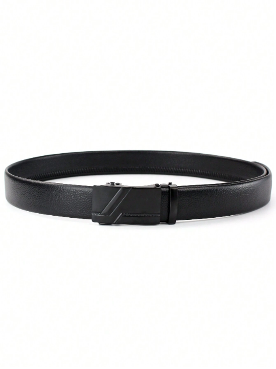 Fashionable Automatic Pu Business Men's Classic Black Belt