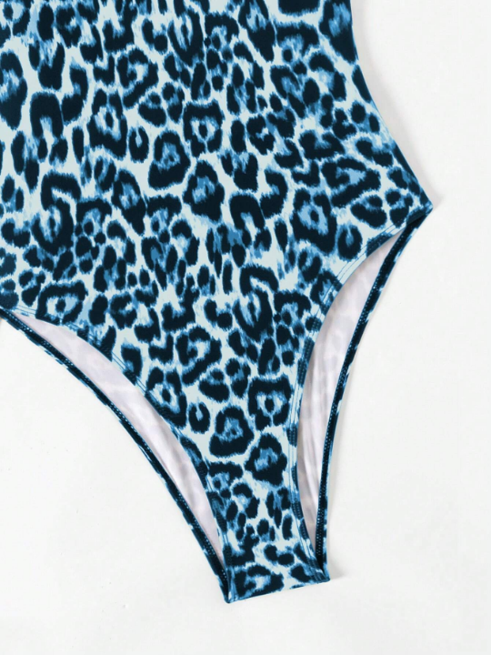 Women's One-Piece Leopard Print Sexy Swimsuit