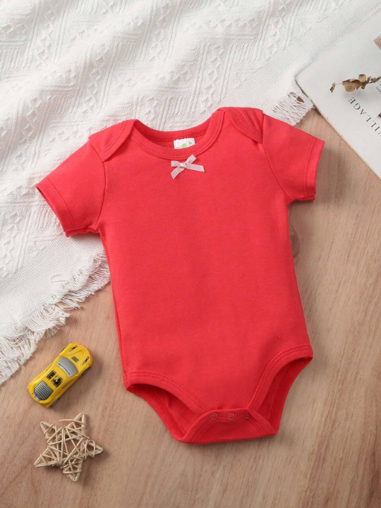 New Arrival Baby Boy 5pcs/Set Ladybug Polka Dot Printed Triangle Rompers Clothes