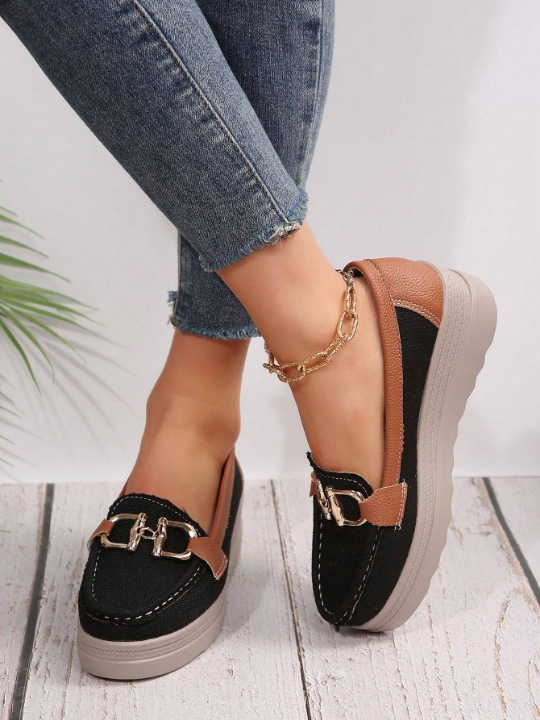 Summer New Hollow Out Leather Shoes For Middle-Aged Women, With Wedge Heels, Soft Bottom, Loafers, Peas Shoes, Breathable, Comfortable