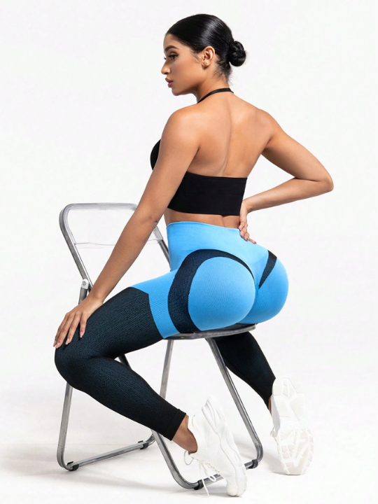 Yoga Trendy Color Blocking & Butt Lifting & Comfortable Fitness Leggings