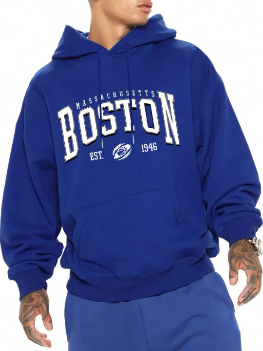 Men's Letter Print Hoodie