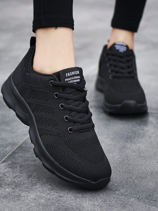 Women's Slip-Resistant, Soft, Lightweight, Breathable, Fashionable, Casual Sneakers For Spring And Autumn Running