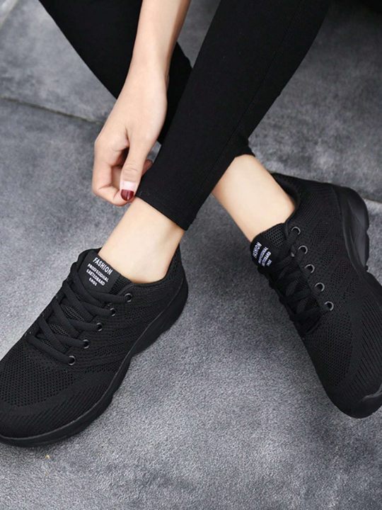 Women's Slip-Resistant, Soft, Lightweight, Breathable, Fashionable, Casual Sneakers For Spring And Autumn Running