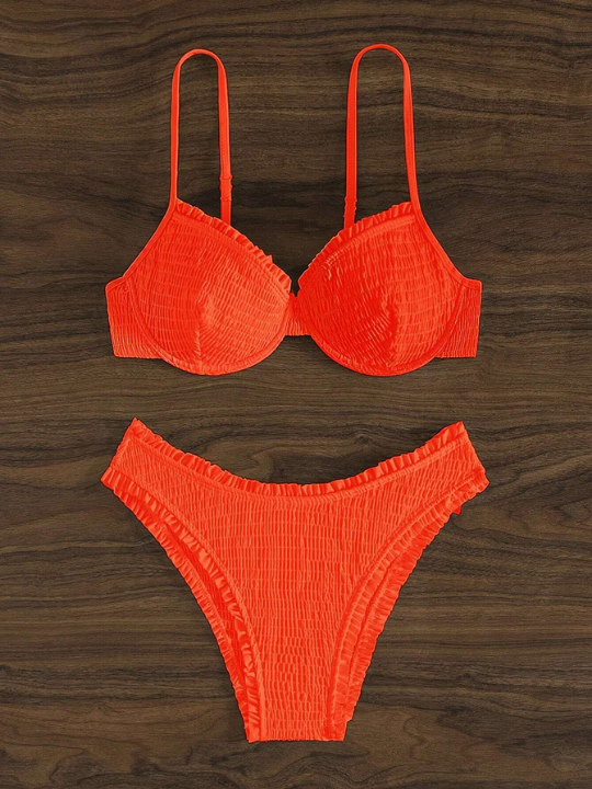 Swim Vcay Push-Up Beach Bikini Swimsuit Set With Underwire, Bathing Suit Bathing Suit Summer