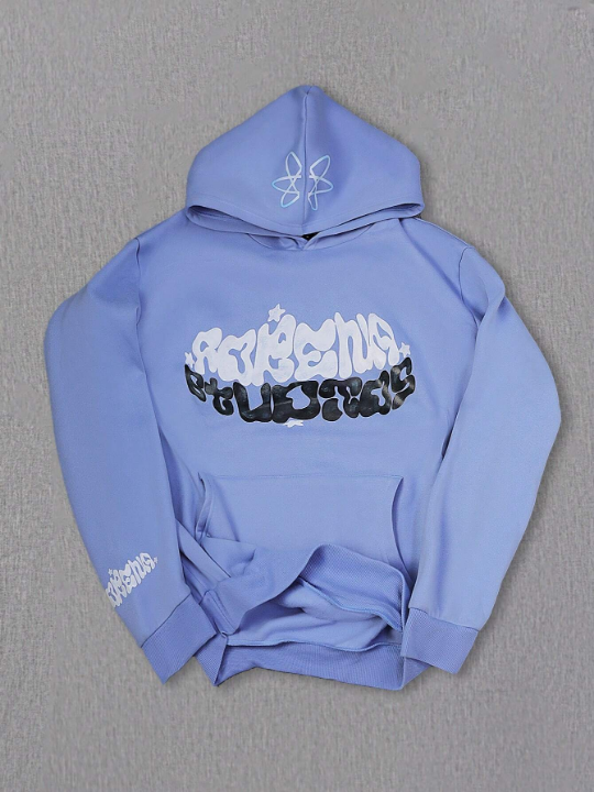 Manfinity EMRG Men's Casual Hoodie With Kangaroo Pocket And Letter Print