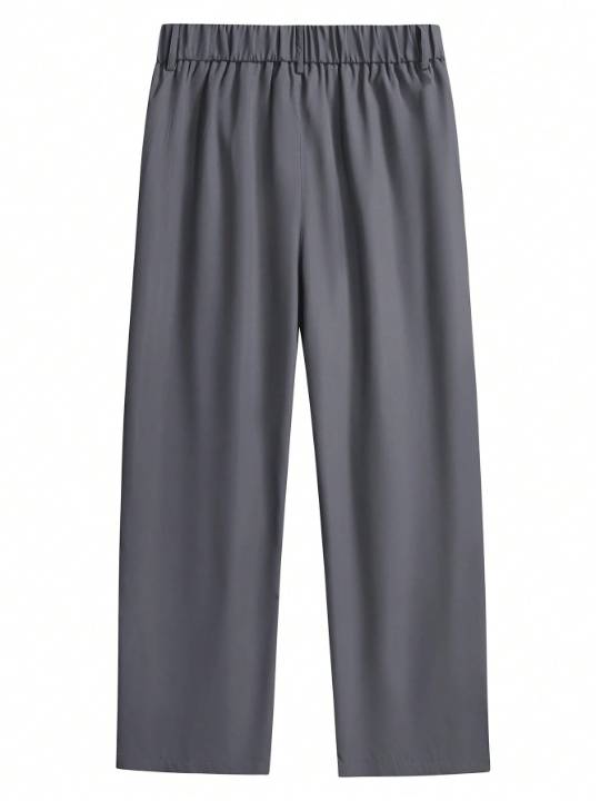 Manfinity Hypemode Loose-Fit Men's Pleated Front Wide Leg Pants