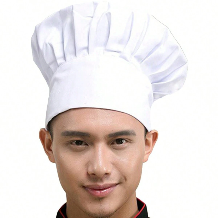 Chef Hat Adult Adjustable Elastic Baker Kitchen Cooking Chef Cap, Adult Premium Adjustable Elastic Baker Kitchen Cooking Chef Cap