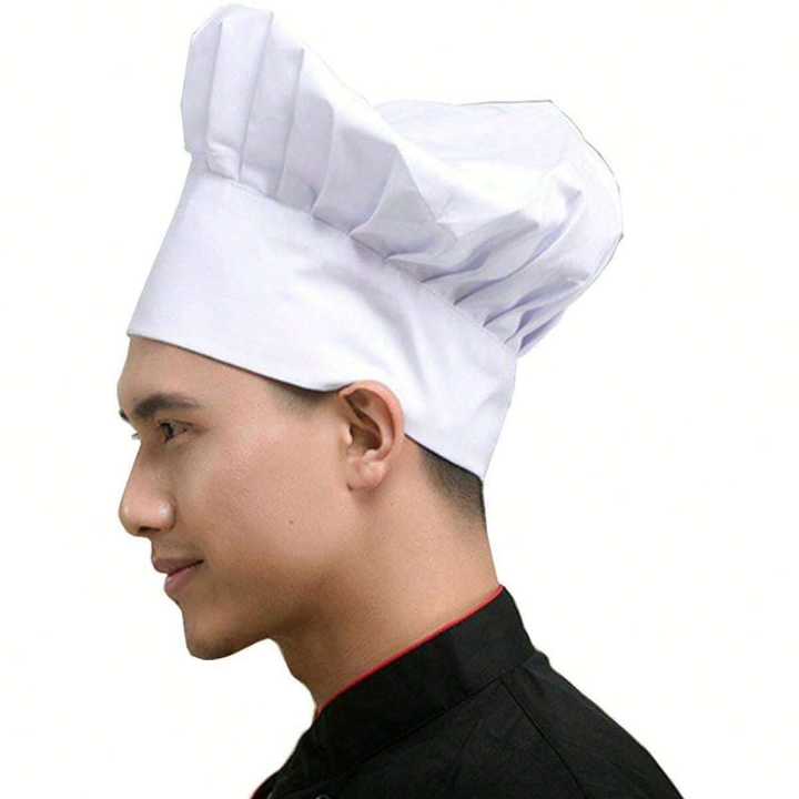 Chef Hat Adult Adjustable Elastic Baker Kitchen Cooking Chef Cap, Adult Premium Adjustable Elastic Baker Kitchen Cooking Chef Cap