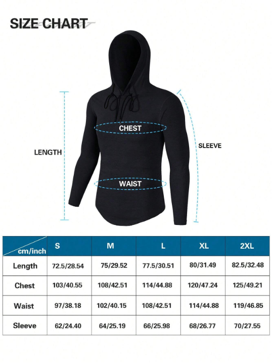 Running Men Raglan Sleeve Drawstring Hooded Sports Sweatshirt