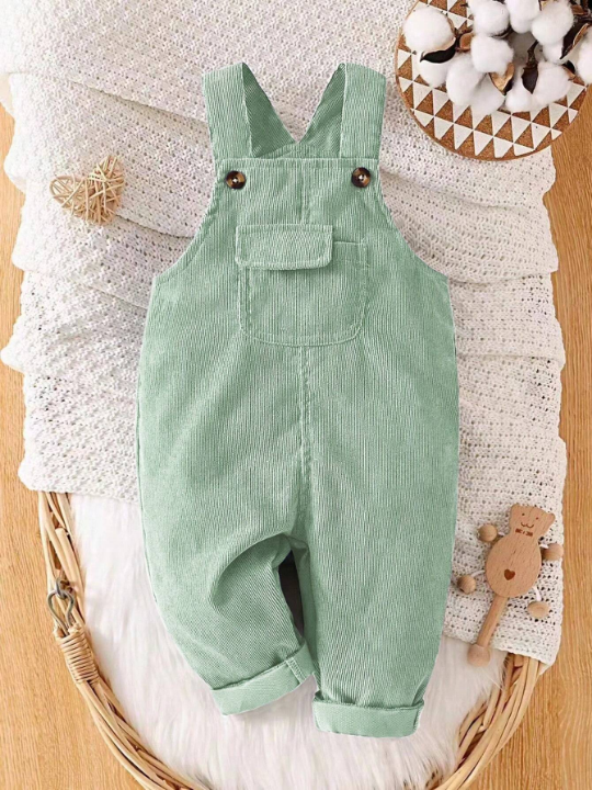 Baby Boys' Corduroy Overalls With Flap