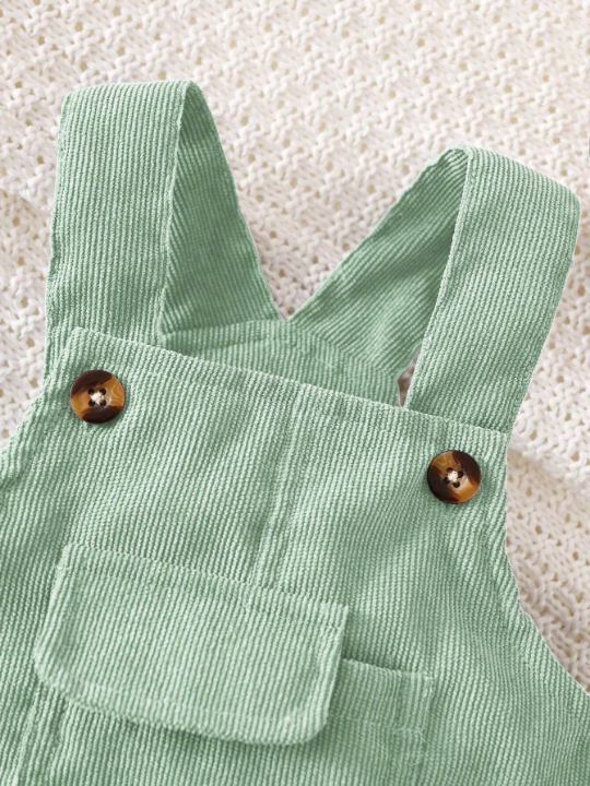 Baby Boys' Corduroy Overalls With Flap