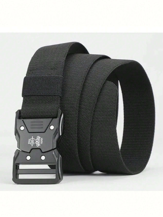 1pc New Quick Release Belt, Casual Tactical Training Belt, Soft Nylon Sports Accessory For Men