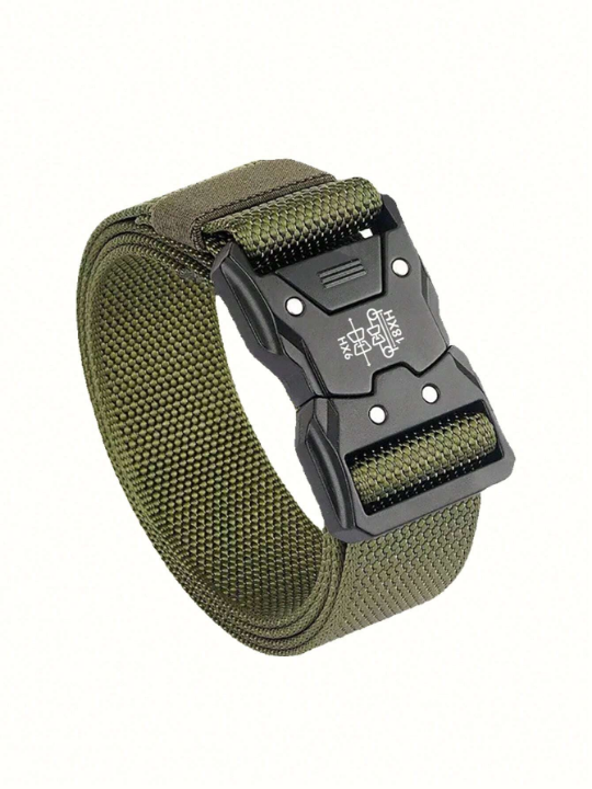 1pc New Quick Release Belt, Casual Tactical Training Belt, Soft Nylon Sports Accessory For Men