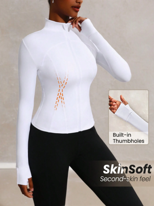 Leisure Women's Stand Collar Compression Sports Jacket