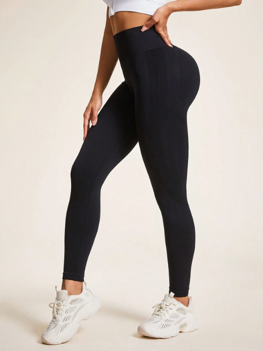 Yoga Basic Seamless Women's Solid Color Sports Leggings