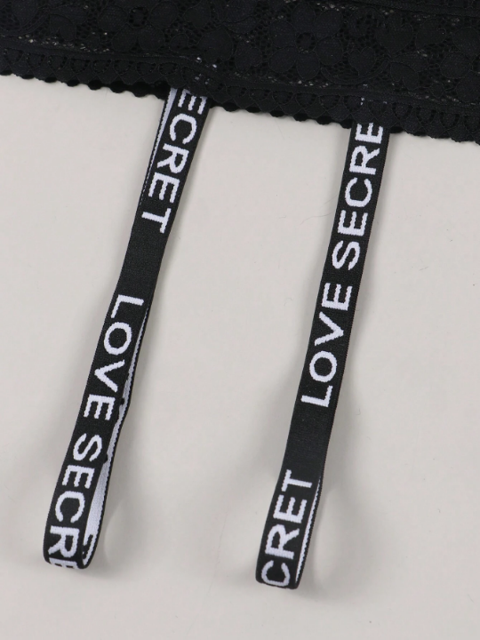 Lace Belted Sexy Women's Crotchless Thong Panties