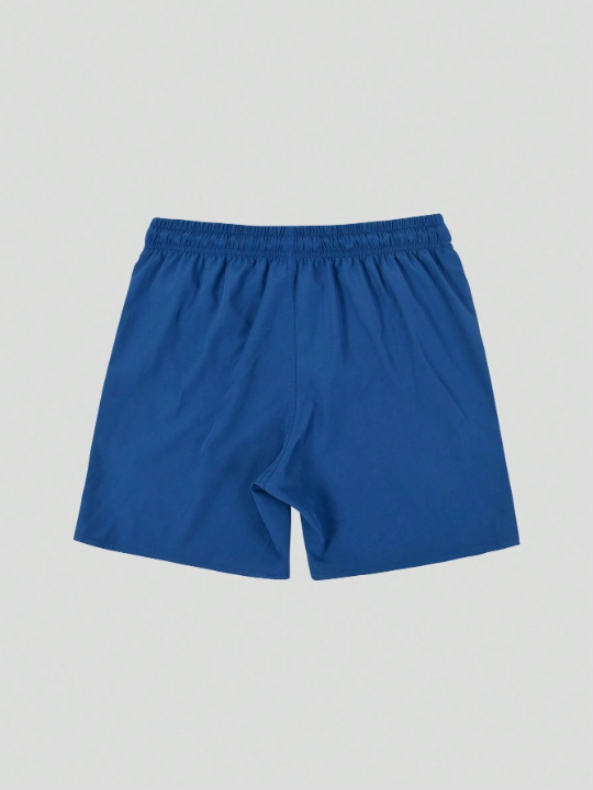 Men's Solid Color Drawstring Casual Beach Shorts