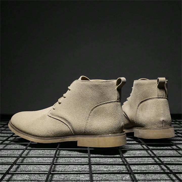 Spring/Summer New Arrival Men's Lightweight High-Top Pu Leather Boots, Business Formal Shoes, Slip-Resistant, Durable, Soft And Comfortable