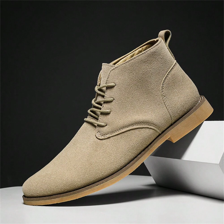 Spring/Summer New Arrival Men's Lightweight High-Top Pu Leather Boots, Business Formal Shoes, Slip-Resistant, Durable, Soft And Comfortable