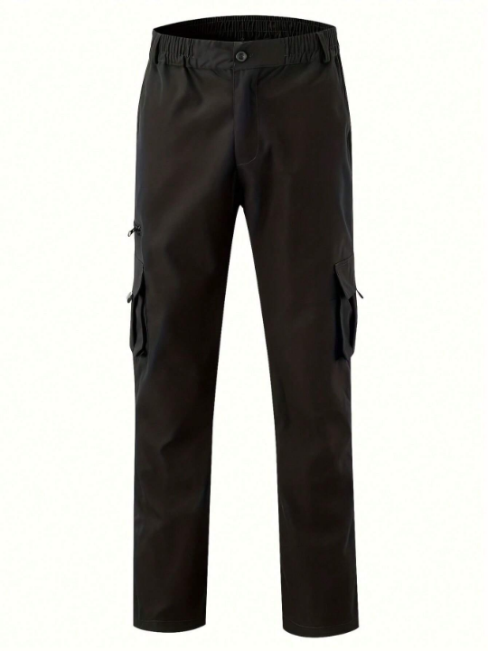 Men Flap Pocket Side Cargo Pants