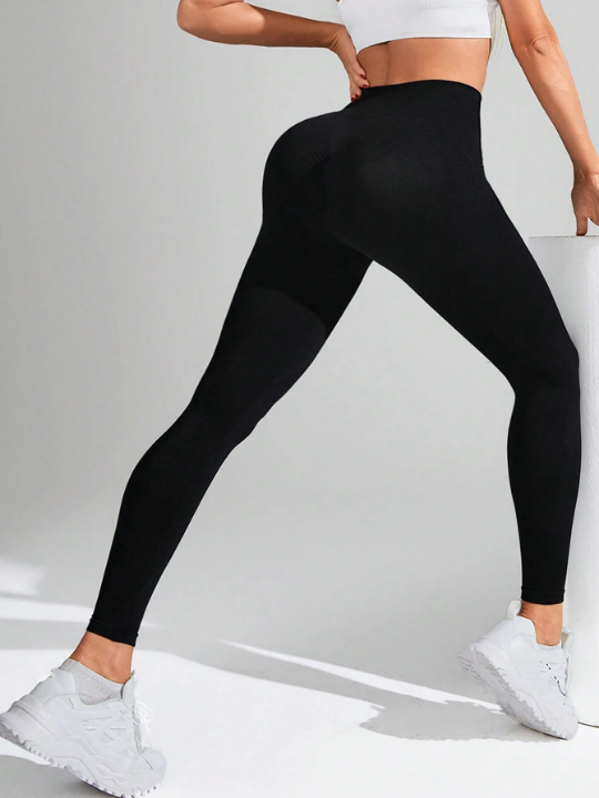 Women's Solid Color Sports Leggings