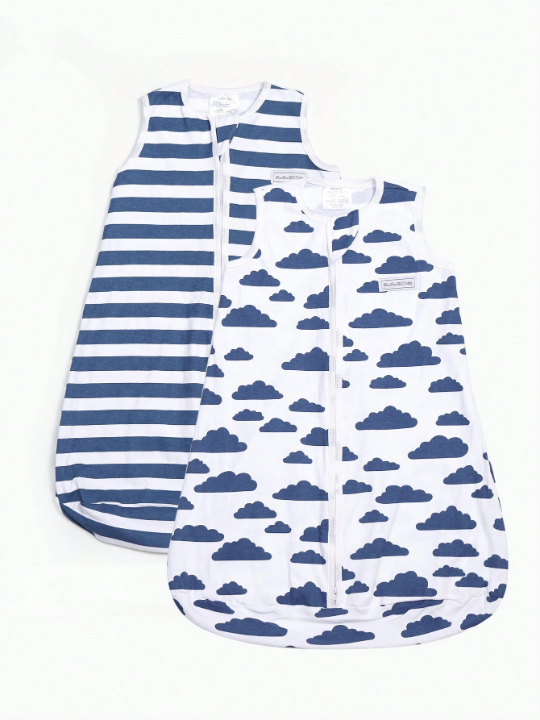 2 Pack Baby Sleep Sack 0-6M,6-12M Baby Wearable Blanket 100% Cotton Zipper Toddler Sleeping Sack, Lightweight Sleep Sacks For Babies