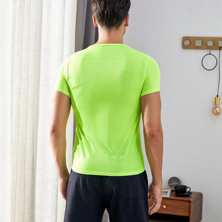 2pcs/Set Men's Sports Loose Fit Training Gym Football Basketball Running T-Shirt