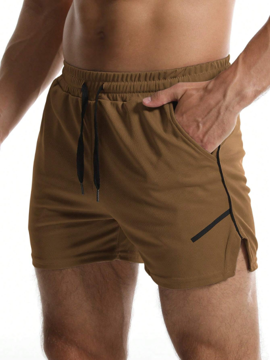 Fitness Men's Drawstring Waist Sport Shorts With Pockets