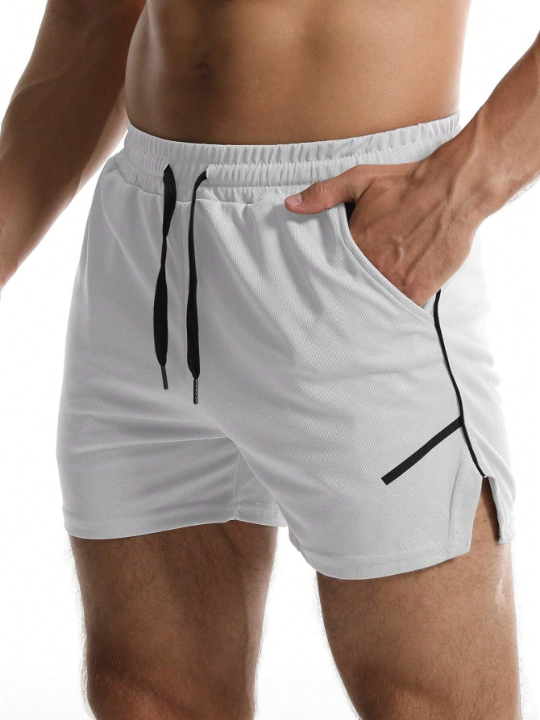 Fitness Men's Drawstring Waist Pocketed Sports Shorts