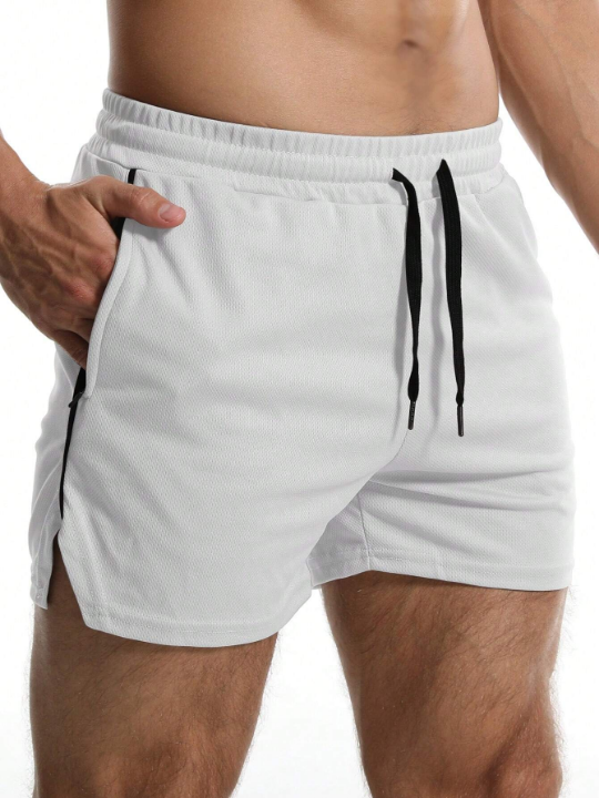 Fitness Men's Drawstring Waist Pocketed Sports Shorts