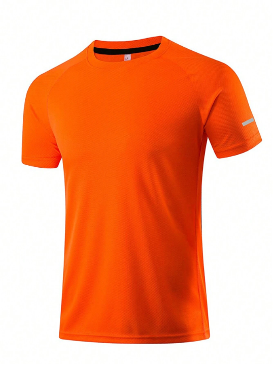 3pcs/Set Men's Casual Sports T-Shirt For Training, Running, Outdoors, With Quick Dry And High Elasticity Gym Clothes Men Basic T-Shirt