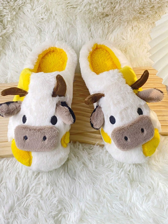 Home Animal Cartoon Pattern Cute Slippers, Warm Comfortable Non-Slip Fashionable Comfortable Slippers