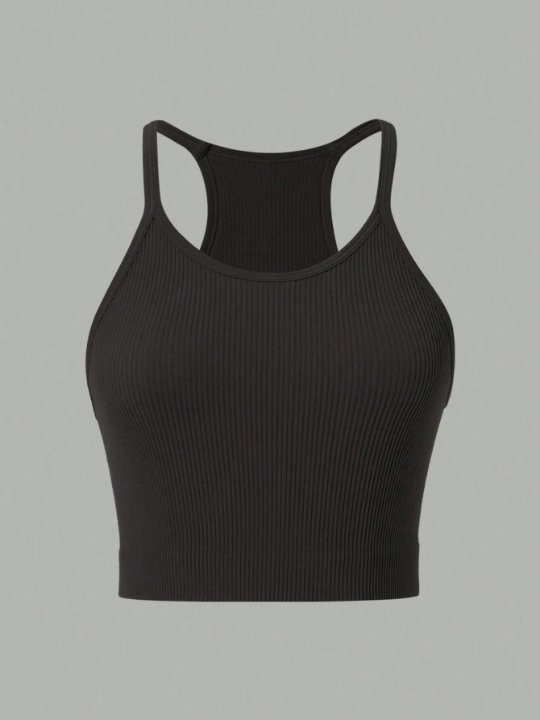 Daily&Casual Seamless Slim Fit Sports Halter Top