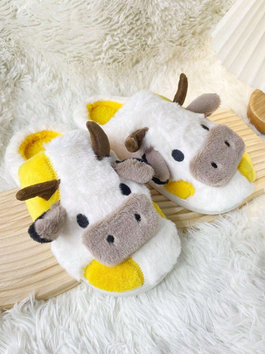 Home Animal Cartoon Pattern Cute Slippers, Warm Comfortable Non-Slip Fashionable Comfortable Slippers