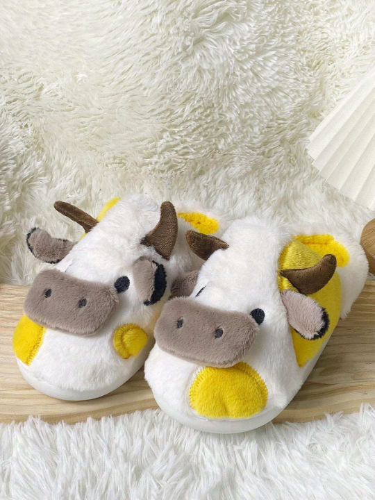 Home Animal Cartoon Pattern Cute Slippers, Warm Comfortable Non-Slip Fashionable Comfortable Slippers