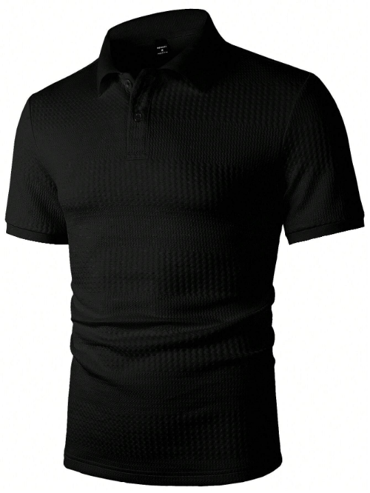 Manfinity Hypemode Men's Solid Color Short Sleeve Polo Shirt