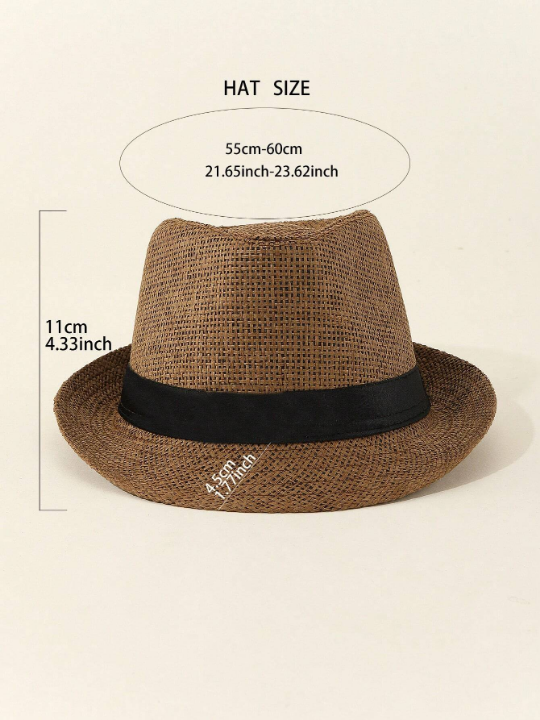 Summer And Autumn Linen Breathable Jazz Hat, British Casual Men's Top Hat