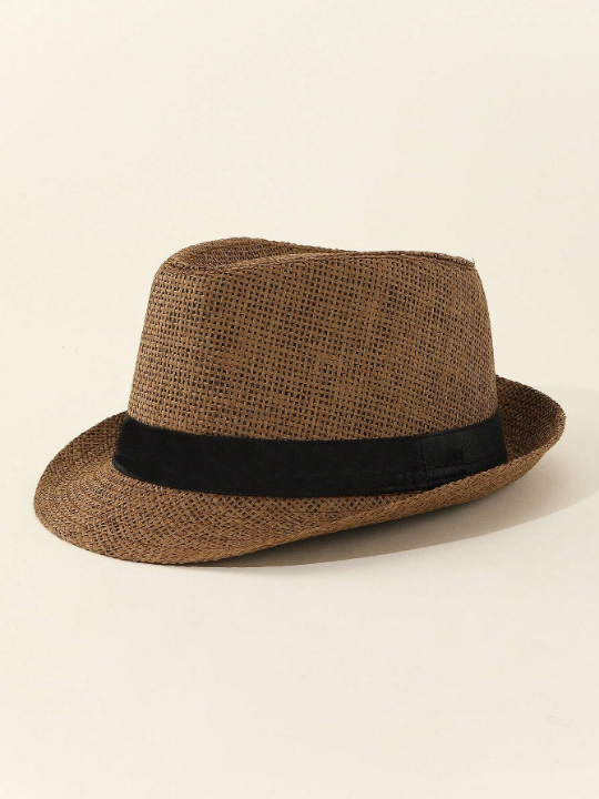 Summer And Autumn Linen Breathable Jazz Hat, British Casual Men's Top Hat