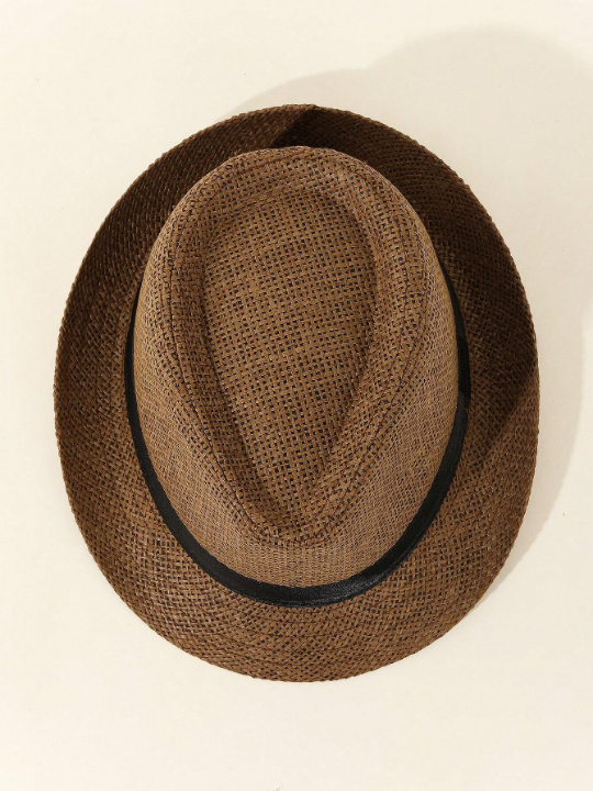 Summer And Autumn Linen Breathable Jazz Hat, British Casual Men's Top Hat